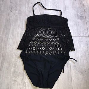 black swimsuit